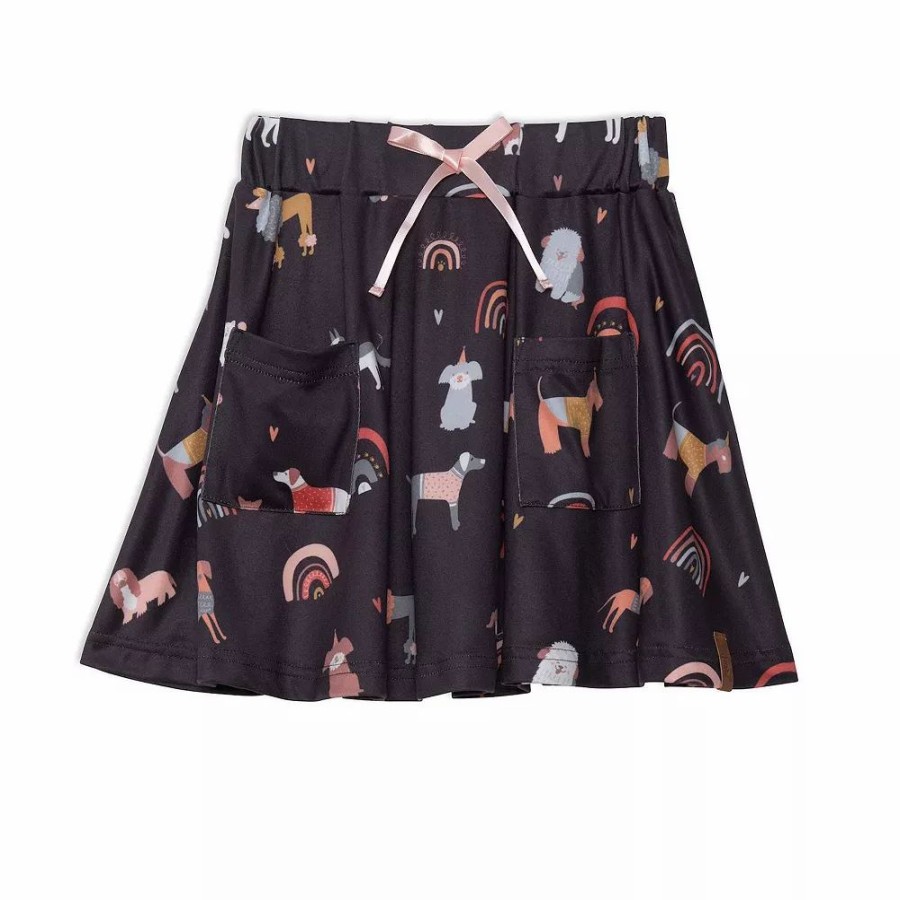 Bottoms * | Printed Poodles Flared Skirt