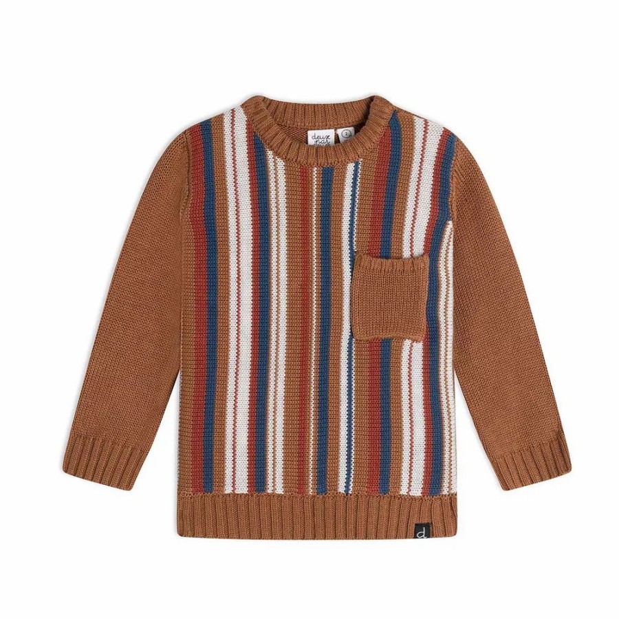 Tops * | Striped Knitted Sweater