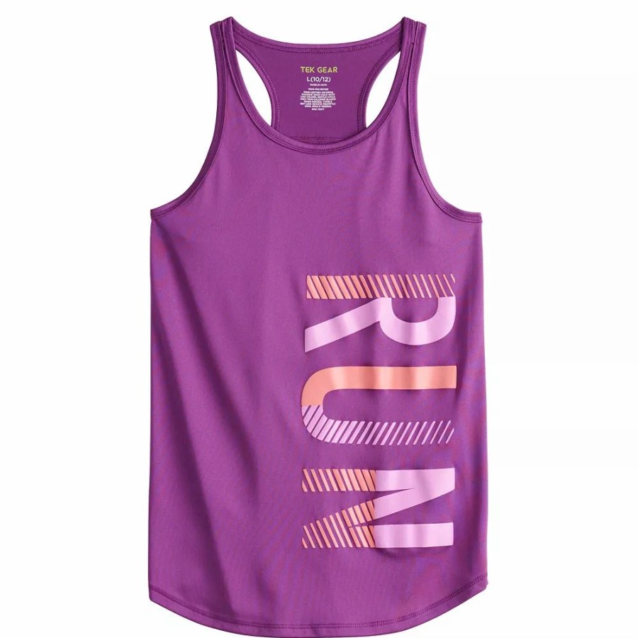 Tops * | Girls 7-16 Tek Gear Graphic Tank Top In Regular & Plus Size