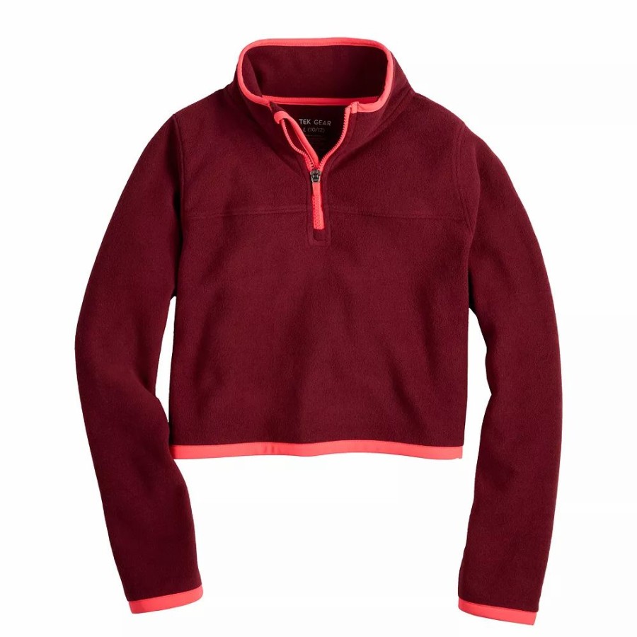 Tops * | Girls 7-20 Tek Gear Microfleece 1/4-Zip Pullover In Regular & Plus