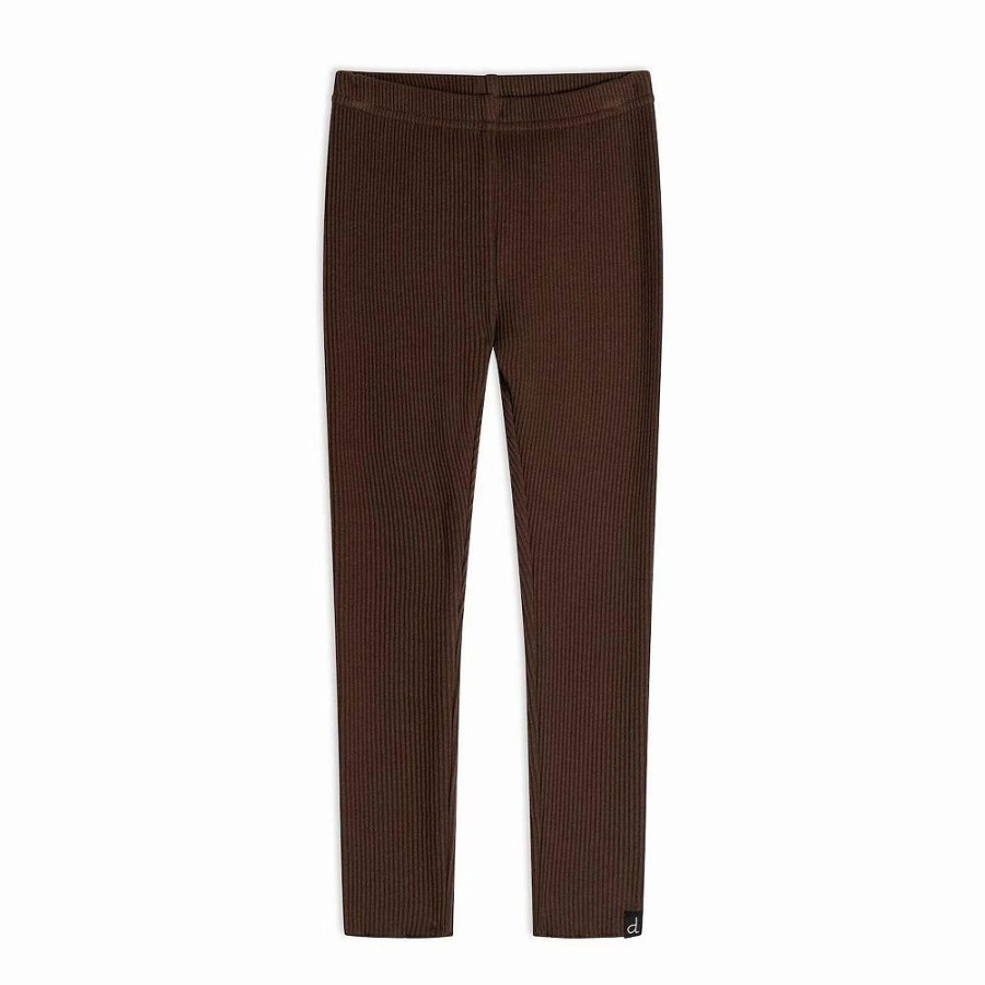 Bottoms * | Rib Legging Dark Brown