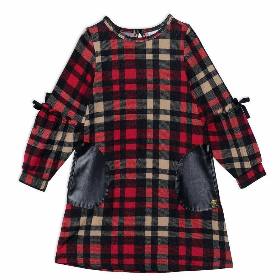 Dresses * | Plaid Dress With Long Sleeves