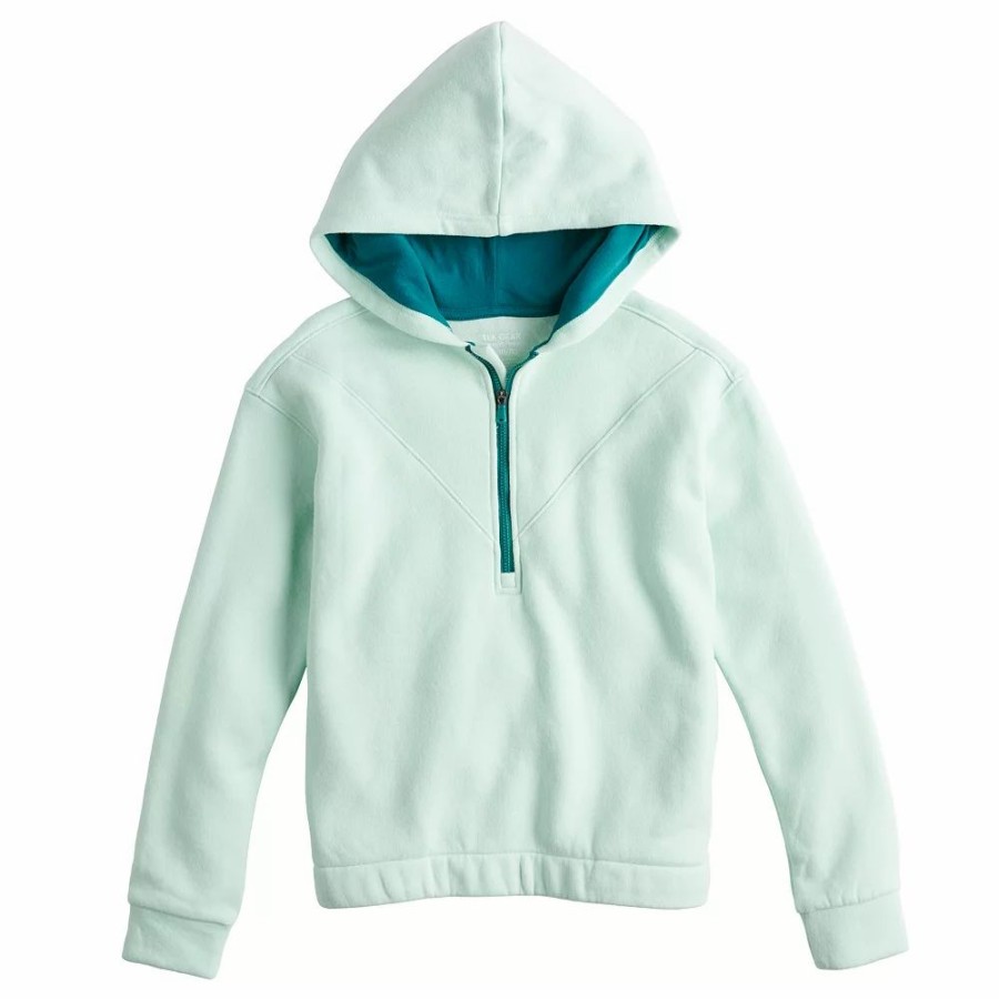 Tops * | Girls 7-16 Tek Gear Ultrasoft Fleece 1/4-Zip Hoodie In Regular & Plus