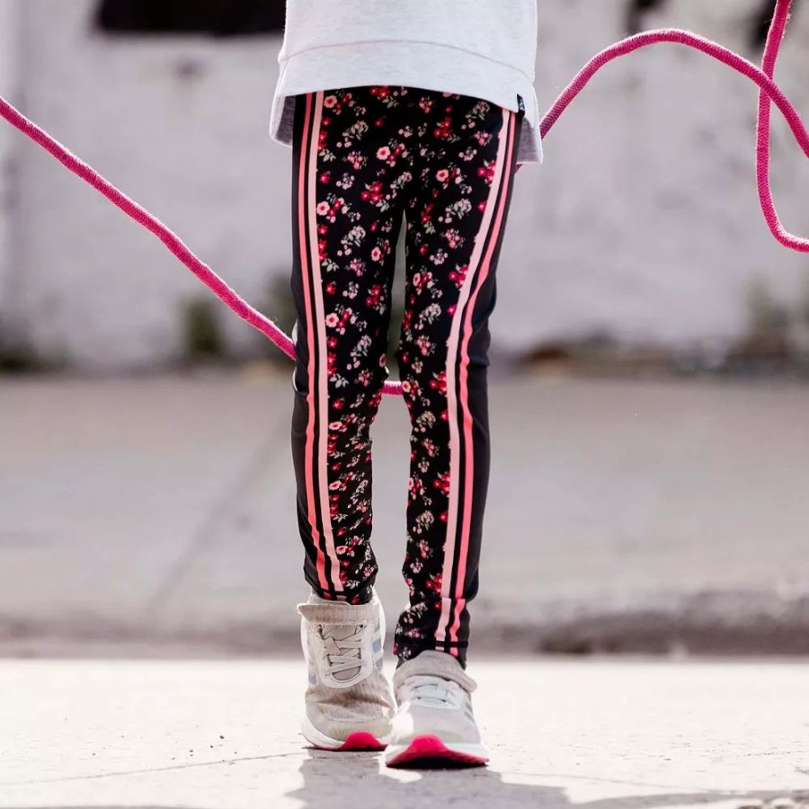 Bottoms * | Athletic Legging Light Pink With Printed Flowers