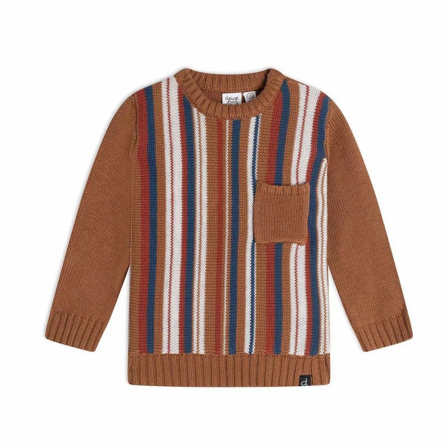 Tops * | Striped Knitted Sweater