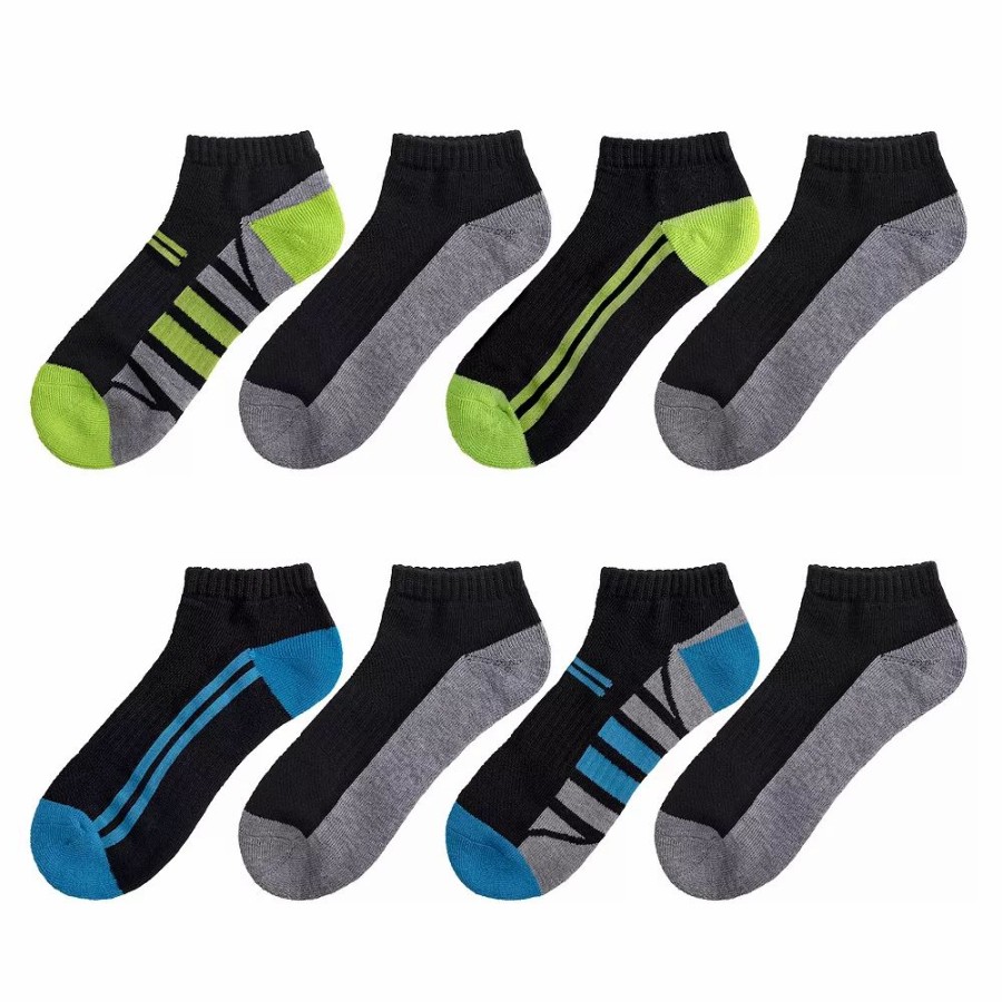 Socks & Hosiery * | Boys Tek Gear Cushioned 8-Pack Performance No-Show Socks