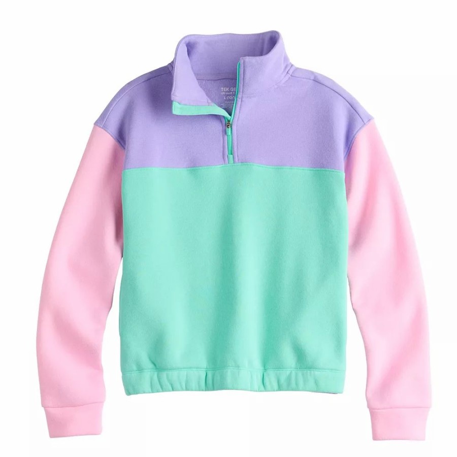 Tops * | Girls 7-16 Tek Gear Ultrasoft Fleece 1/4 Zip Pullover In Regular & Plus