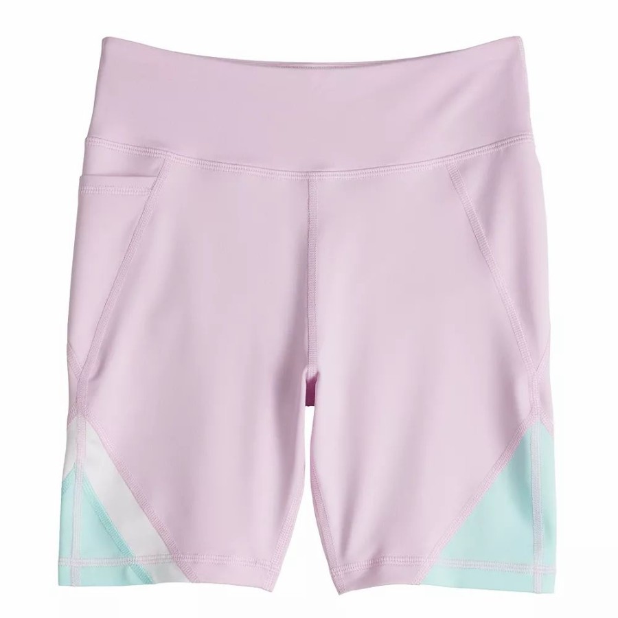 Bottoms * | Girls 7-16 Tek Gear Colorblock High-Waisted Bike Shorts In Regular & Plus