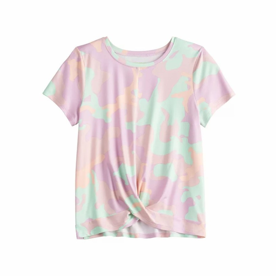 Tops * | Girls 7-16 Tek Gear Soft Tek Twist Hem Tee In Regular & Plus