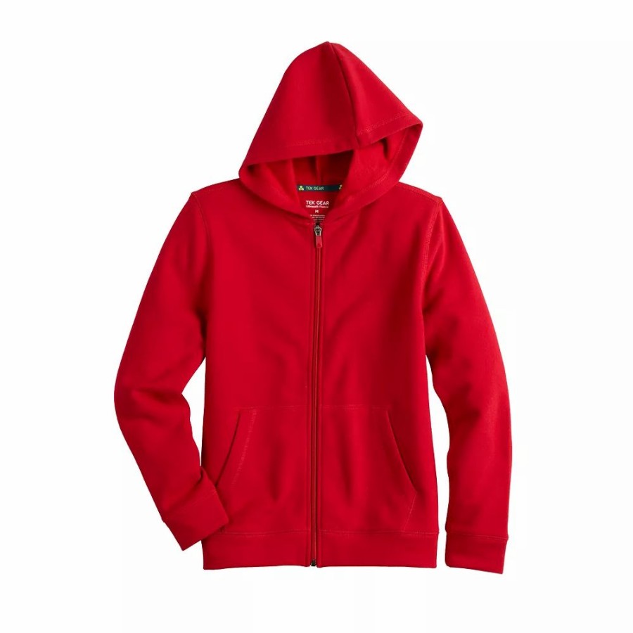 Tops * | Kids 7-20 Tek Gear Ultrasoft Fleece Full-Zip Hoodie In Regular & Husky