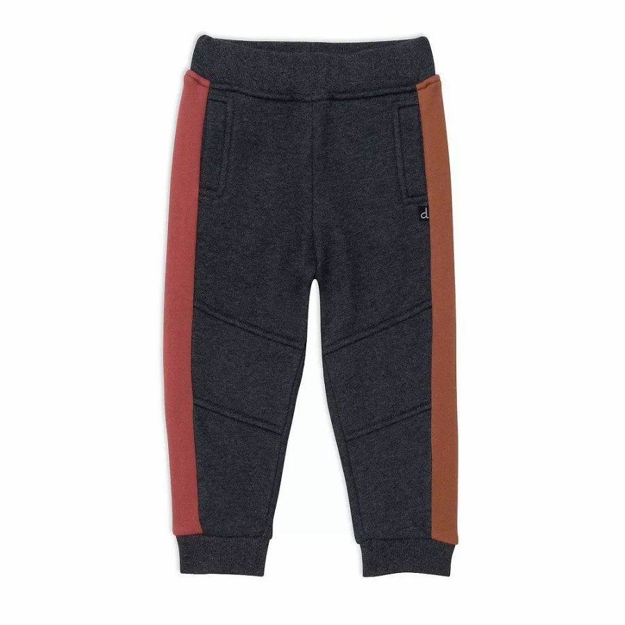 Bottoms * | Fleece Pant Dark Grey With Clay Brown