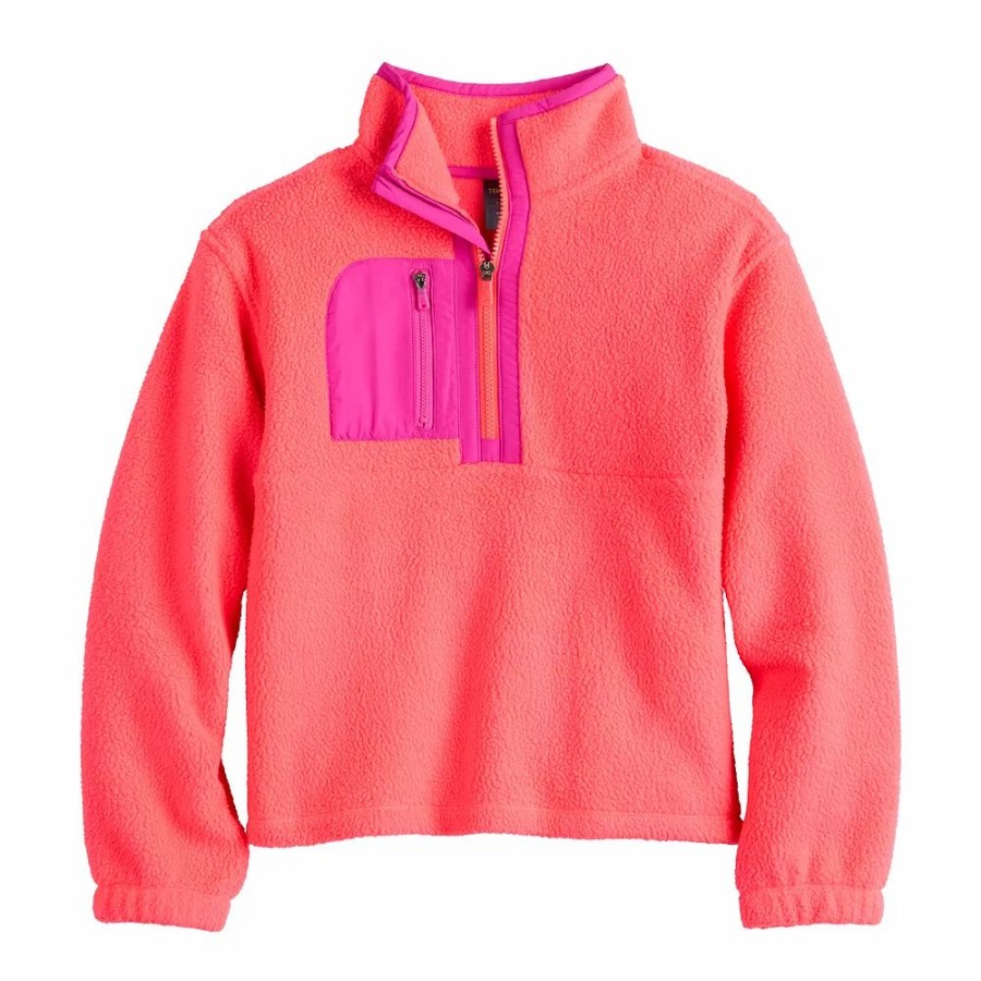 Tops * | Girls 7-16 Tek Gear Sherpa Pullover In Regular & Plus