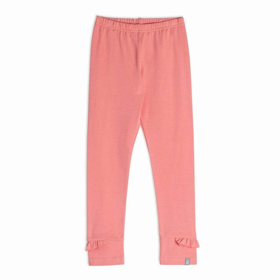 Bottoms * | Leggings With Frill Pink Coral