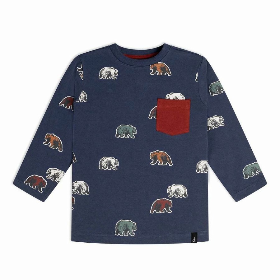 Tops * | Long Sleeve Top With Bear Print