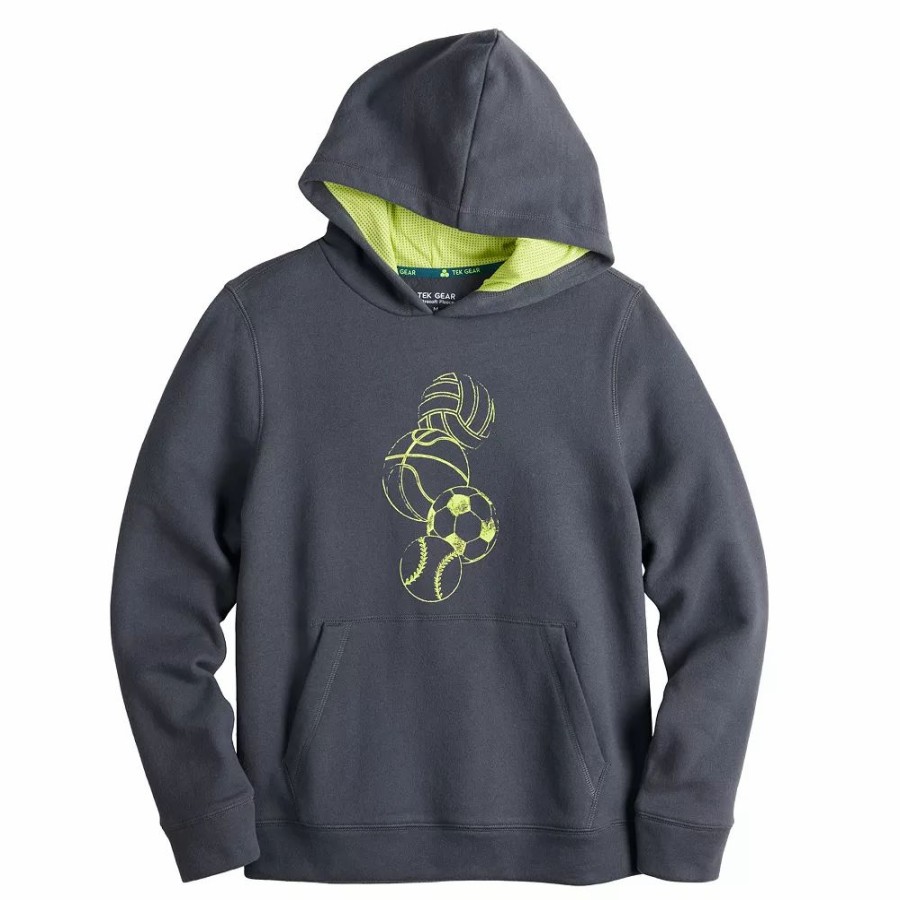 Tops * | Boys 8-20 Tek Gear Ultrasoft Fleece Pullover Graphic Hoodie