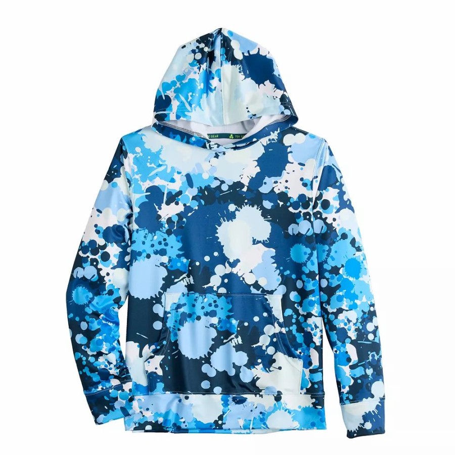 Tops * | Boys 8-20 Tek Gear Printed Hoodie In Regular & Husky