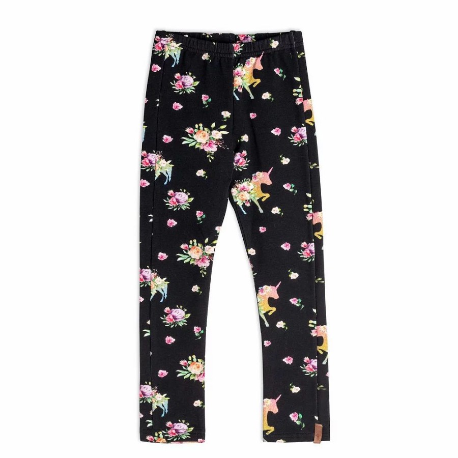 Bottoms * | Legging With Side Insert Unicorn Print