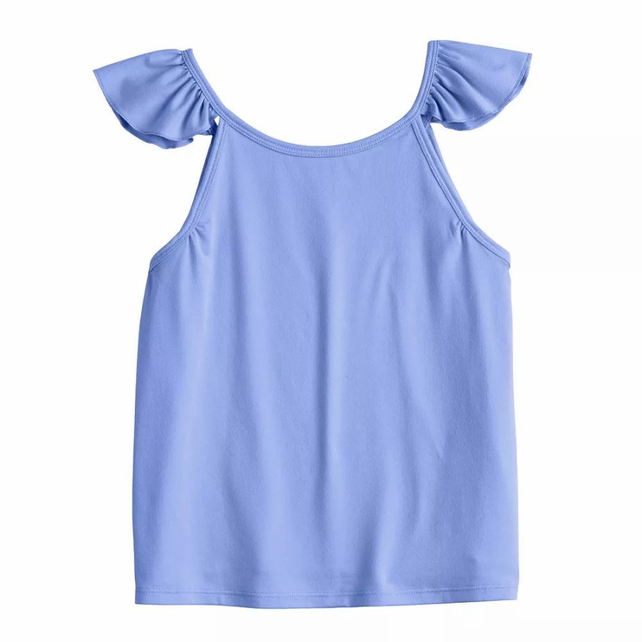 Tops * | Girls 7-16 Tek Gear Soft Tek Ruffle Tank In Regular & Plus