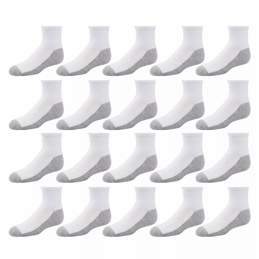 Socks & Hosiery * | Boys Tek Gear 20-Pack Lightweight Performance Ankle Socks